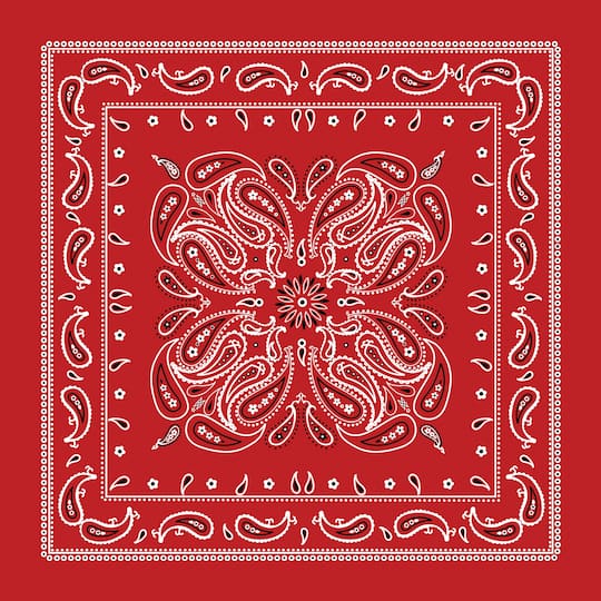 12 Pack: Paisley Bandana by Make Market® in Red | 21" x 21" | Michaels®